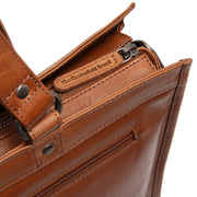 Cognac Leather Laptop Bag Manly, detail view 1