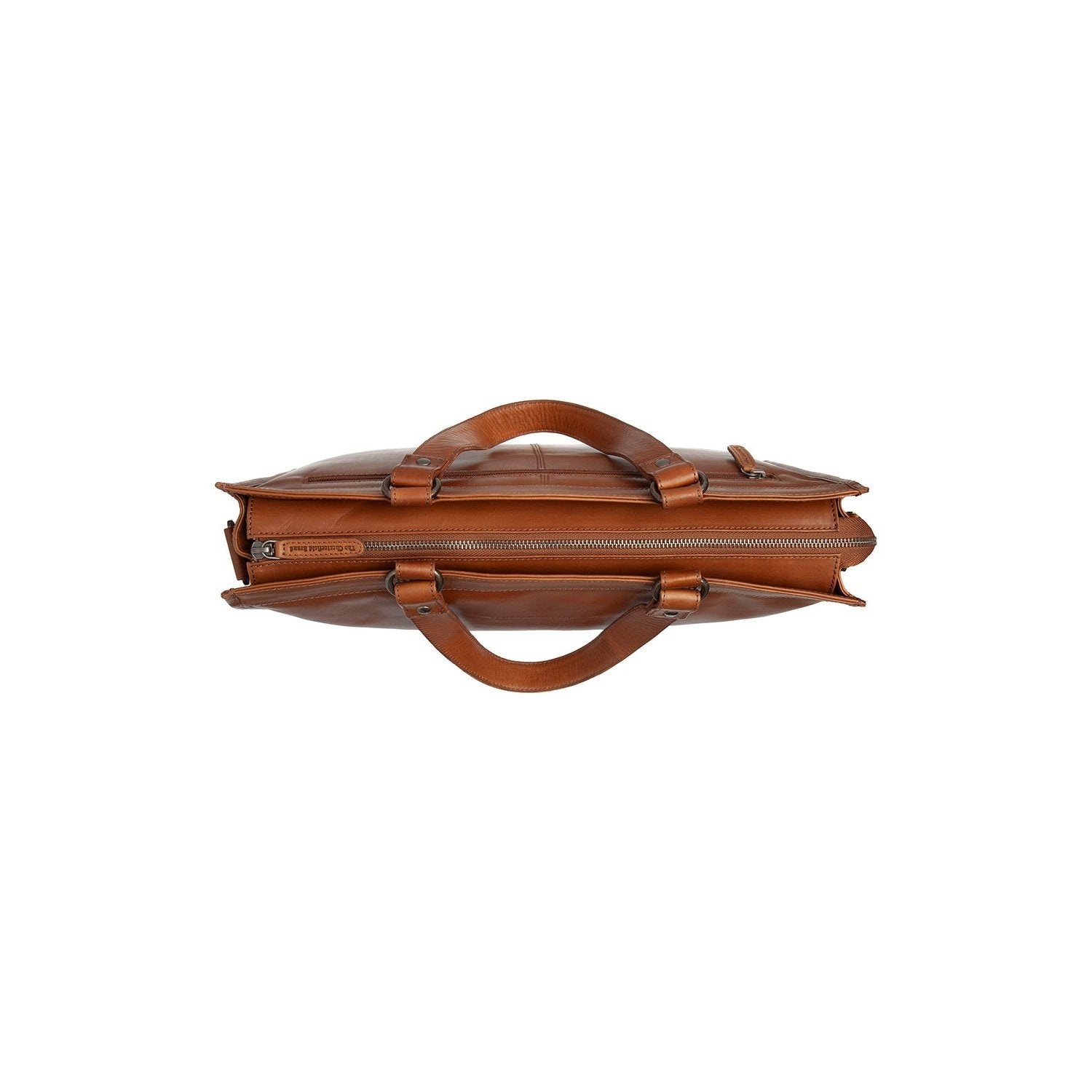 Cognac Leather Laptop Bag Manly, detail view 3