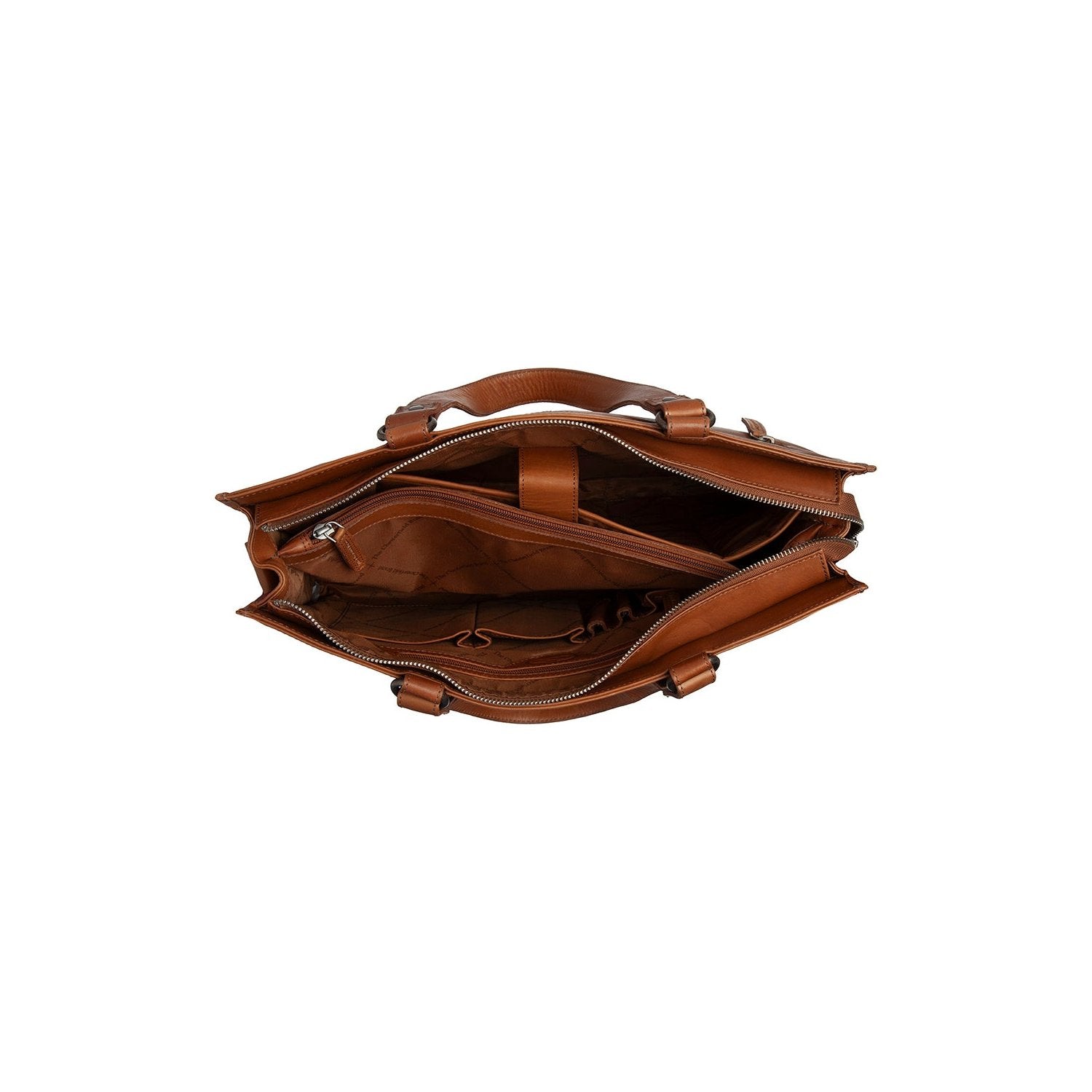 Cognac Leather Laptop Bag Manly, detail view 4