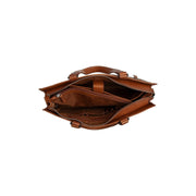 Cognac Leather Laptop Bag Manly, detail view 4