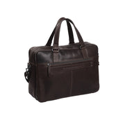 Brown Leather Laptop Bag Misha, detail view 5