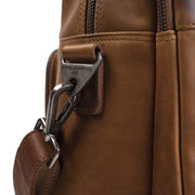 Cognac Leather Laptop Bag Misha, detail view 1