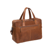 Cognac Leather Laptop Bag Misha, detail view 4