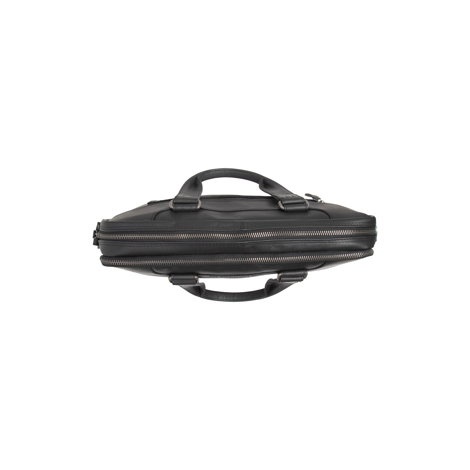 Black Leather Laptop Bag Montara, detail view 5