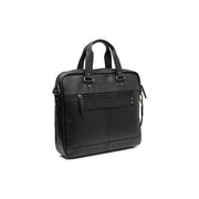 Black Leather Laptop Bag Montara, detail view 7