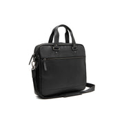 Black Leather Laptop Bag Montara, front view