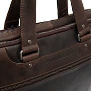 Brown Leather Laptop Bag Montara, detail view 3