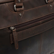 Brown Leather Laptop Bag Montara, detail view 4
