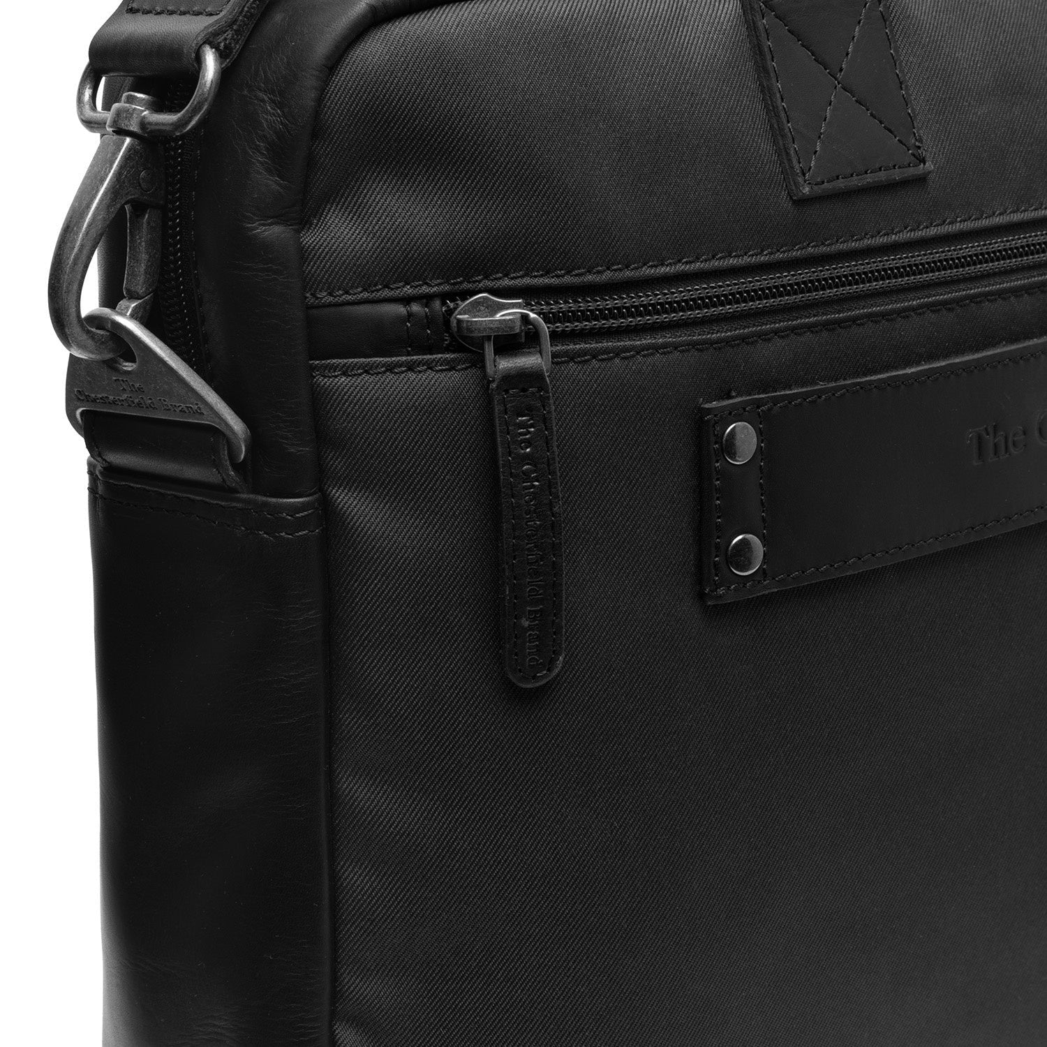 Black Leather Laptop Bag Narvik, product view 2