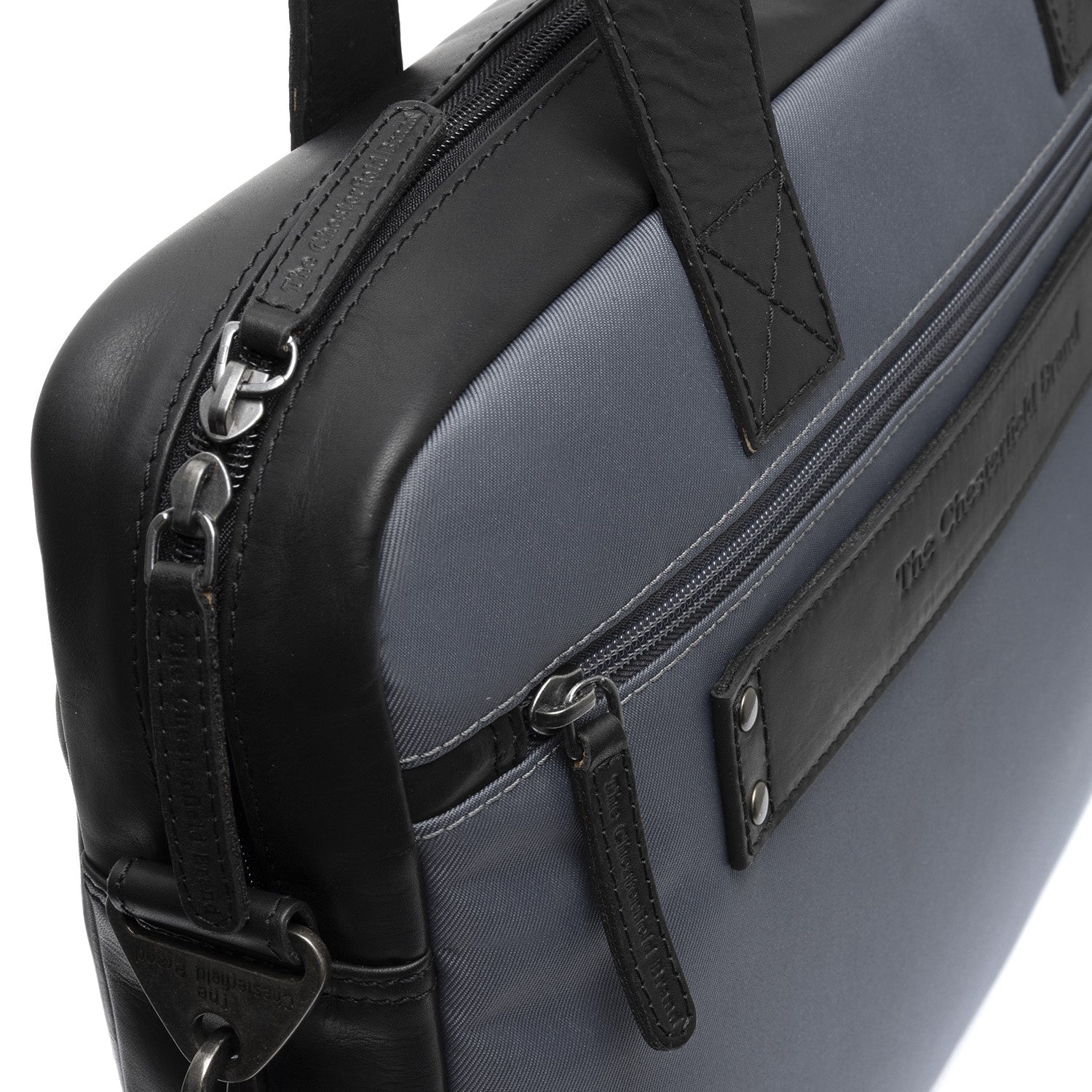 Light Grey Leather Laptop Bag Narvik, detail view 1