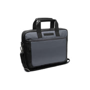 Light Grey Leather Laptop Bag Narvik, front view