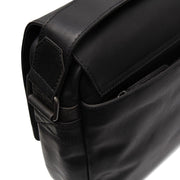 Black Leather Laptop Bag Richard, detail view 1