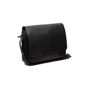 Black Leather Laptop Bag Richard, front view
