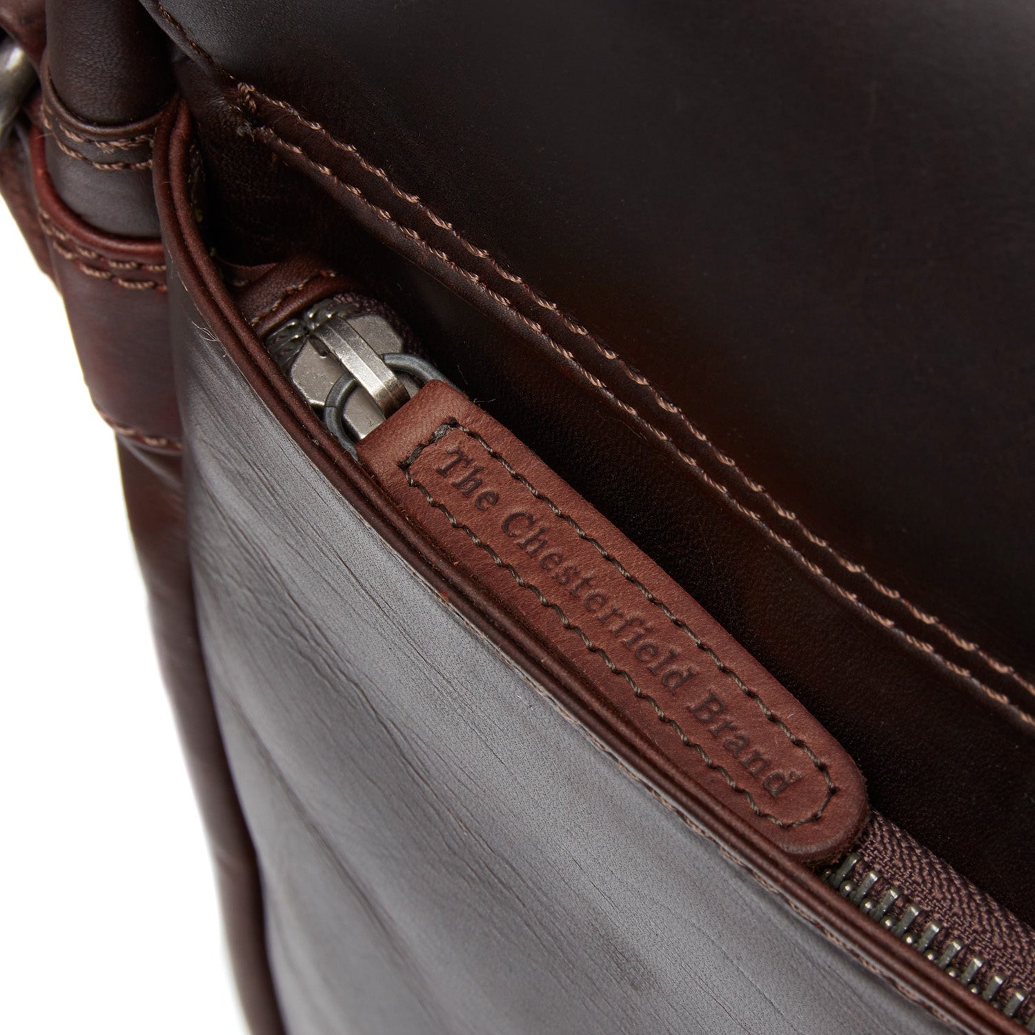 Brown Leather Laptop Bag Richard, detail view 4