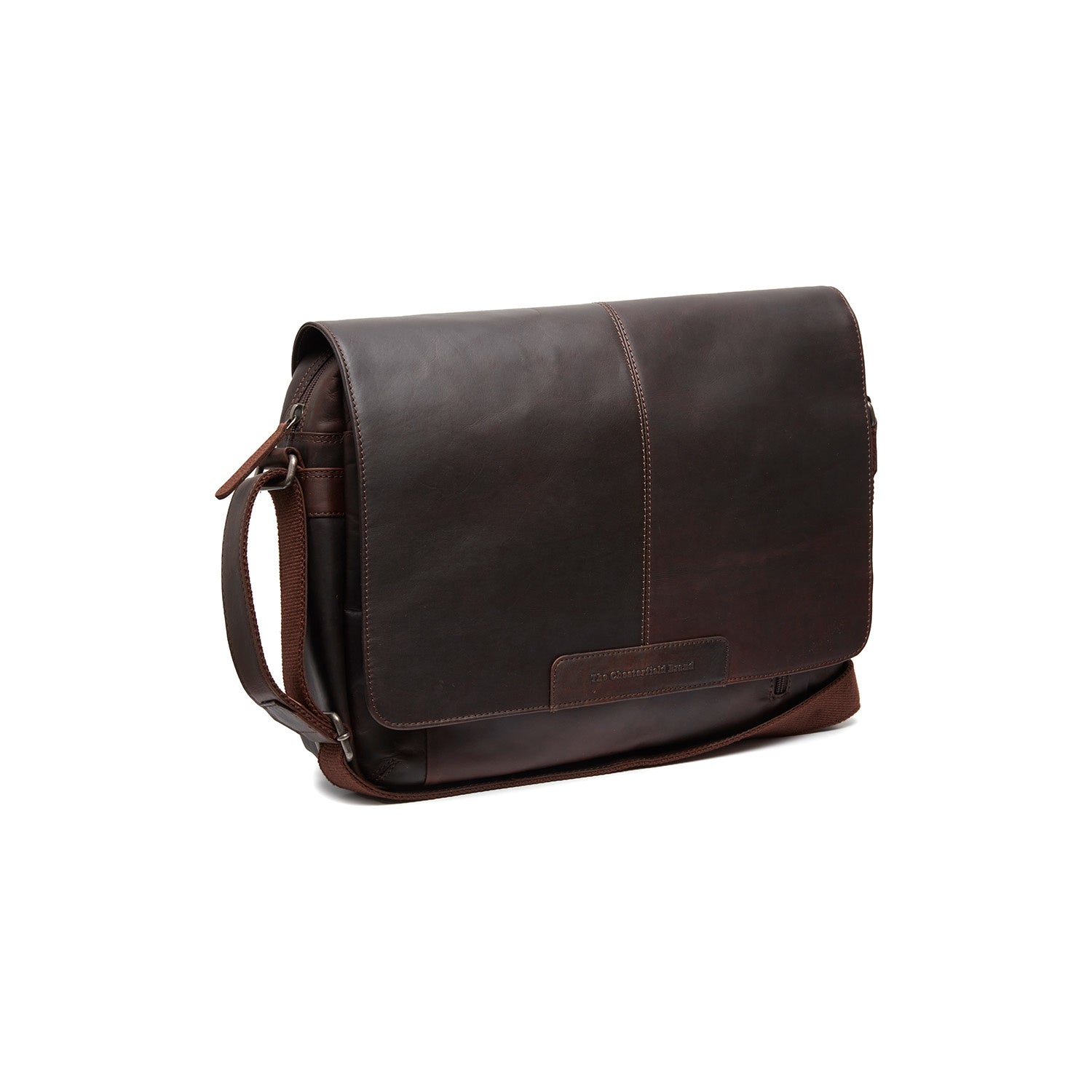 Brown Leather Laptop Bag Richard, front view