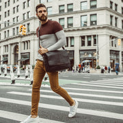 Brown Leather Laptop Bag Richard, product view 2