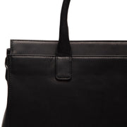 Black Leather Laptop Bag Rivera, detail view 1