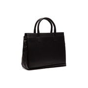 Black Leather Laptop Bag Rivera, front view