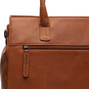Cognac Leather Laptop Bag Rivera, detail view 3