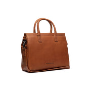 Cognac Leather Laptop Bag Rivera, front view