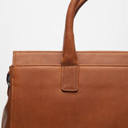 Cognac Leather Laptop Bag Rivera, product view 3
