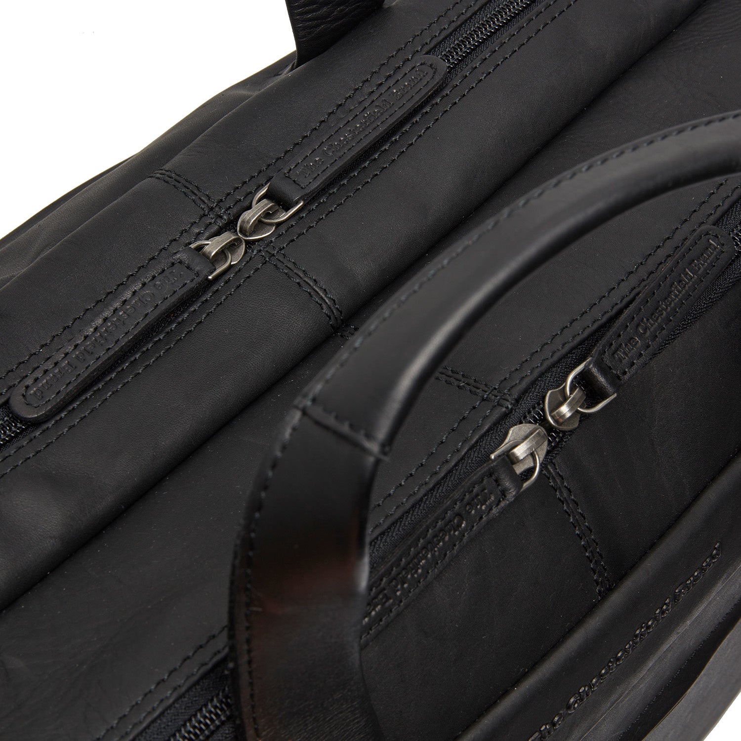 Black Leather Laptop Bag Ryan, detail view 3