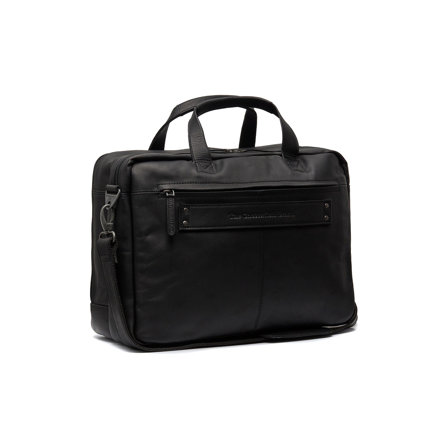 Black Leather Laptop Bag Ryan, detail view 5