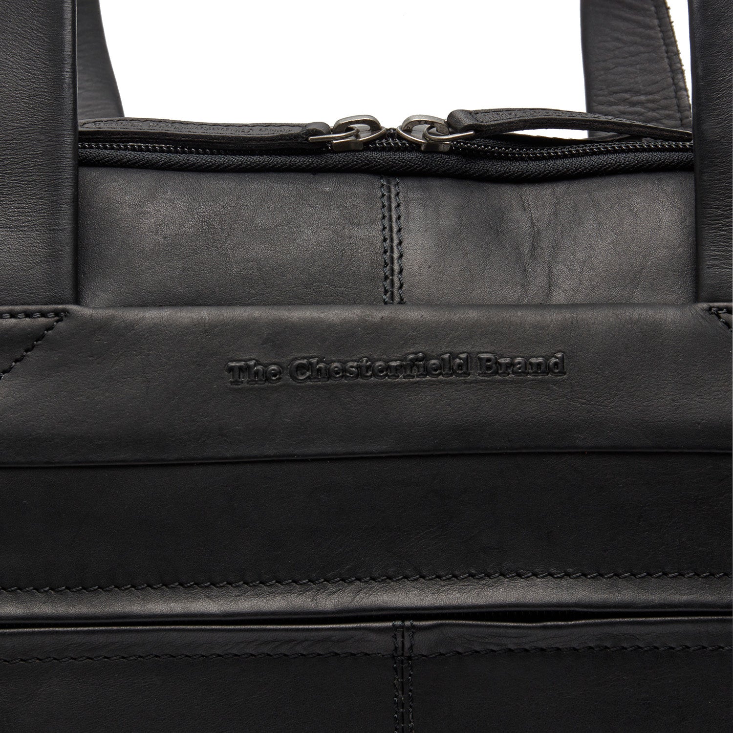 Black Leather Laptop Bag Ryan, product view 3