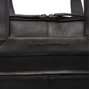 Black Leather Laptop Bag Ryan, product view 3