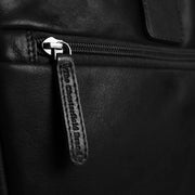 Black Leather Laptop Bag Seth, detail view 3