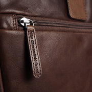 Brown Leather Laptop Bag Seth, detail view 3