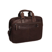 Brown Leather Laptop Bag Seth, detail view 5
