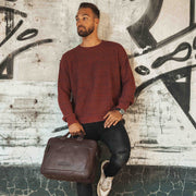 Brown Leather Laptop Bag Seth, product view 3