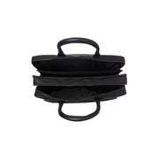 Black Leather Laptop Bag Tacama, detail view 5