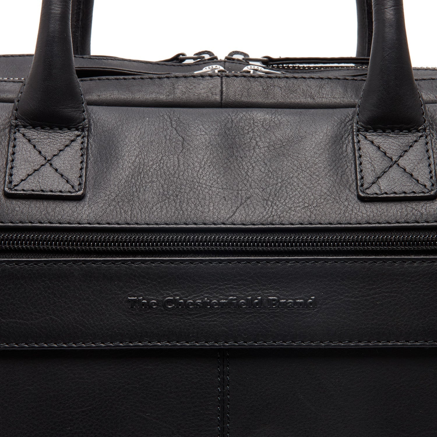 Black Leather Laptop Bag Tacama, detail view 6