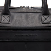 Black Leather Laptop Bag Tacama, detail view 6