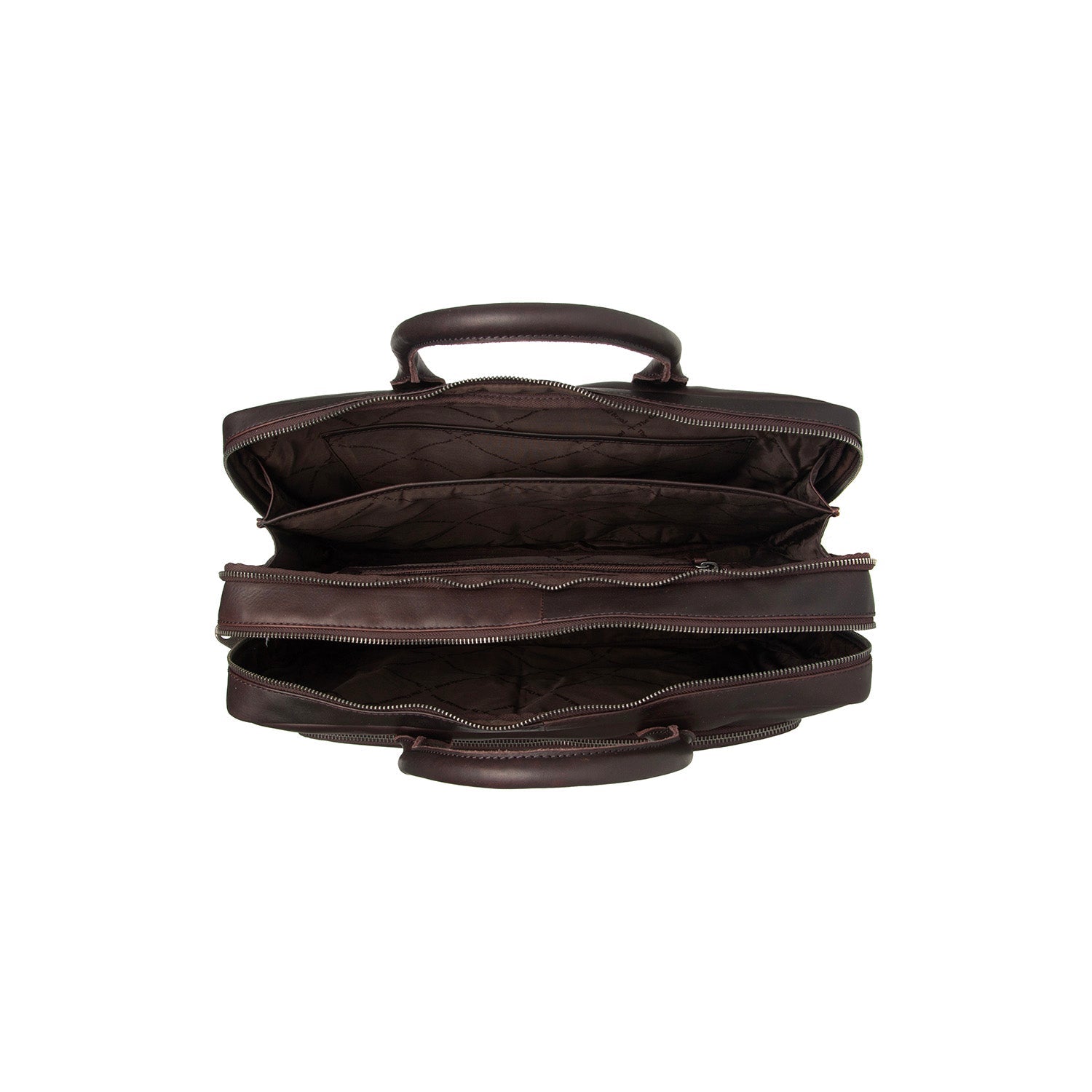 Brown Leather Laptop Bag Tacama, detail view 6