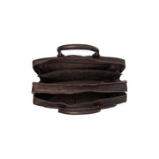 Brown Leather Laptop Bag Tacama, detail view 6
