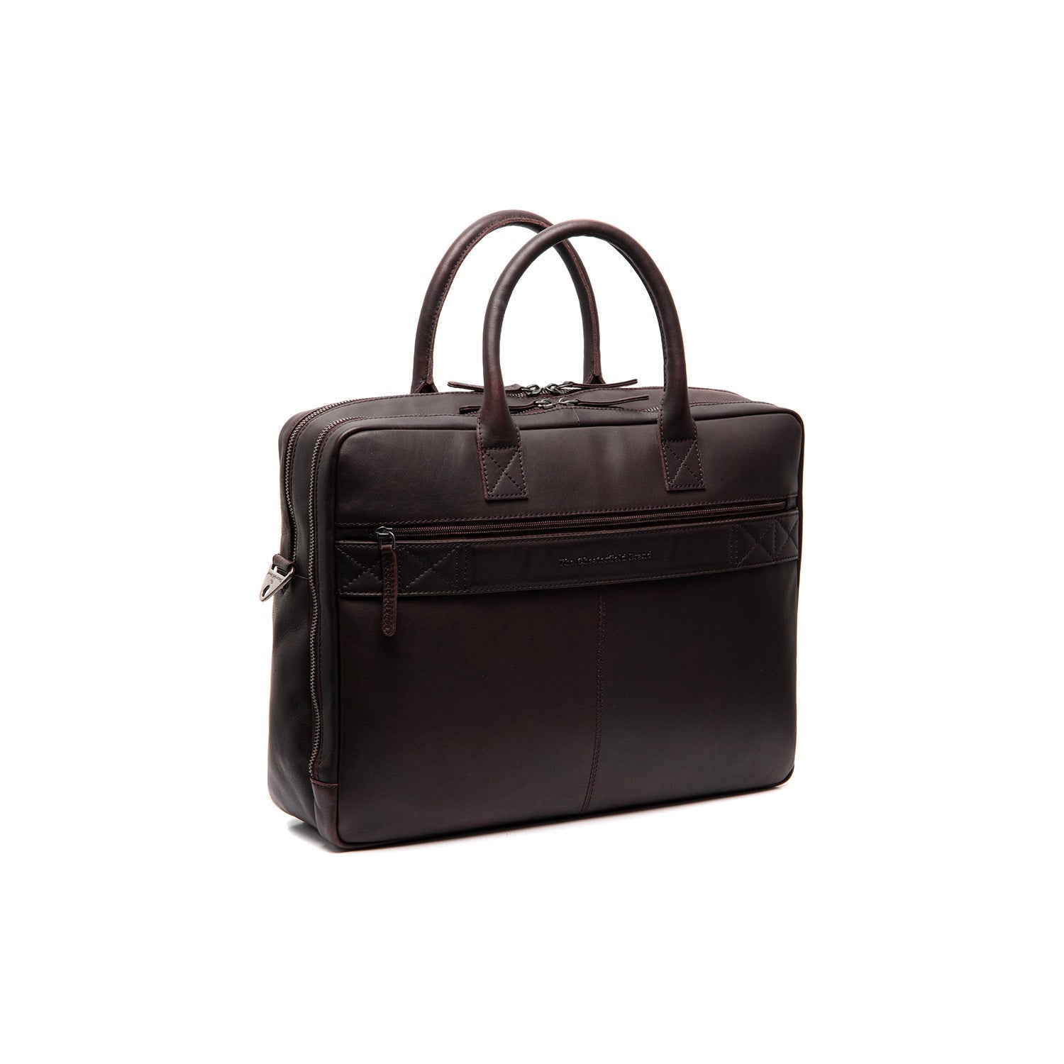 Brown Leather Laptop Bag Tacama, detail view 7