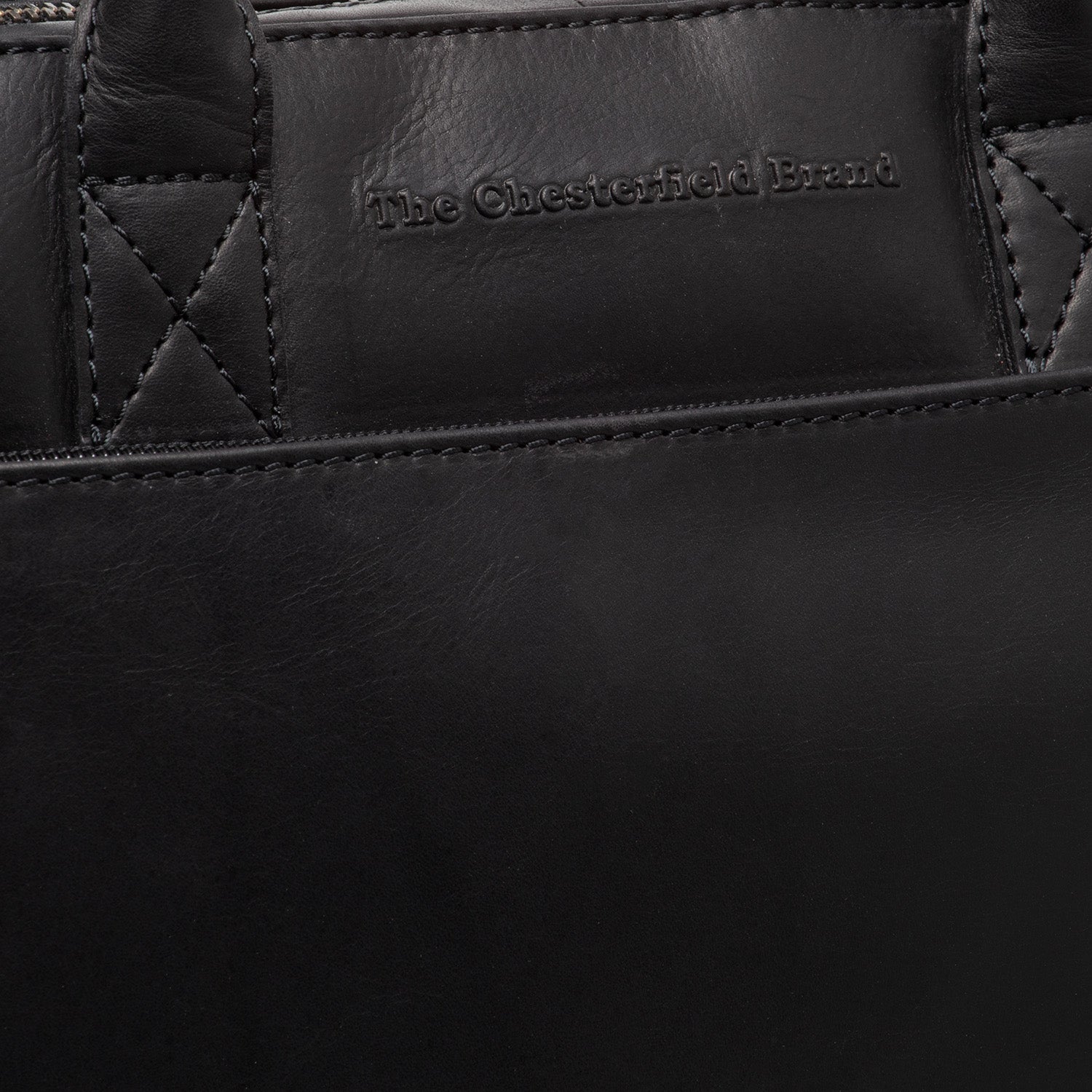 Black Leather Laptop Bag Tilbury, detail view 1