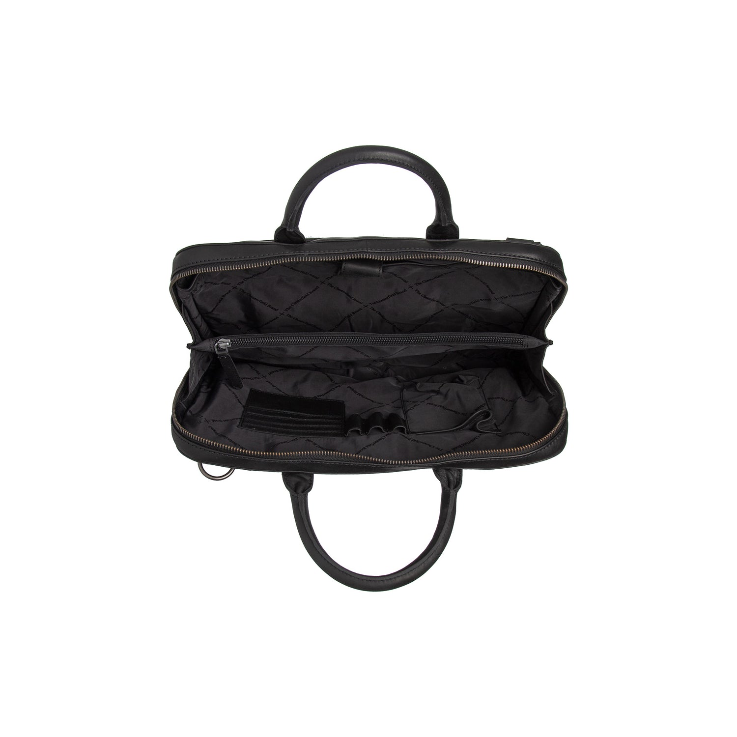 Black Leather Laptop Bag Tilbury, detail view 4