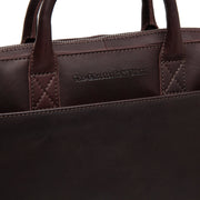 Brown Leather Laptop Bag Tilbury, detail view 3