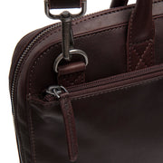 Brown Leather Laptop Bag Tilbury, product view 2
