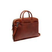 Cognac Leather Laptop Bag Tilbury, front view