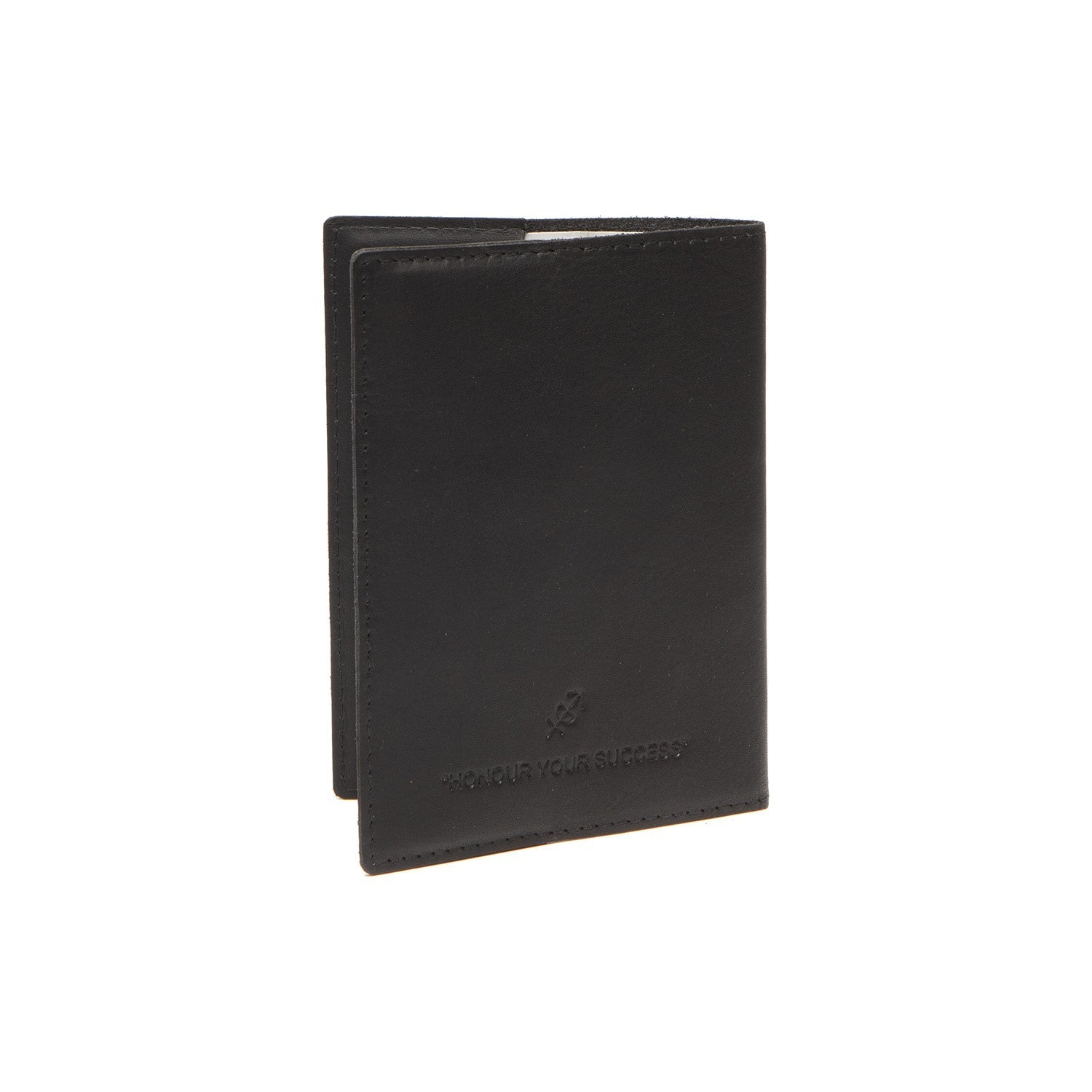 Black Leather Passport Case, detail view 1