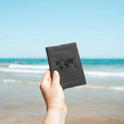 Black Leather Passport Case, product view 2
