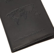 Black Leather Passport Case, product view 3