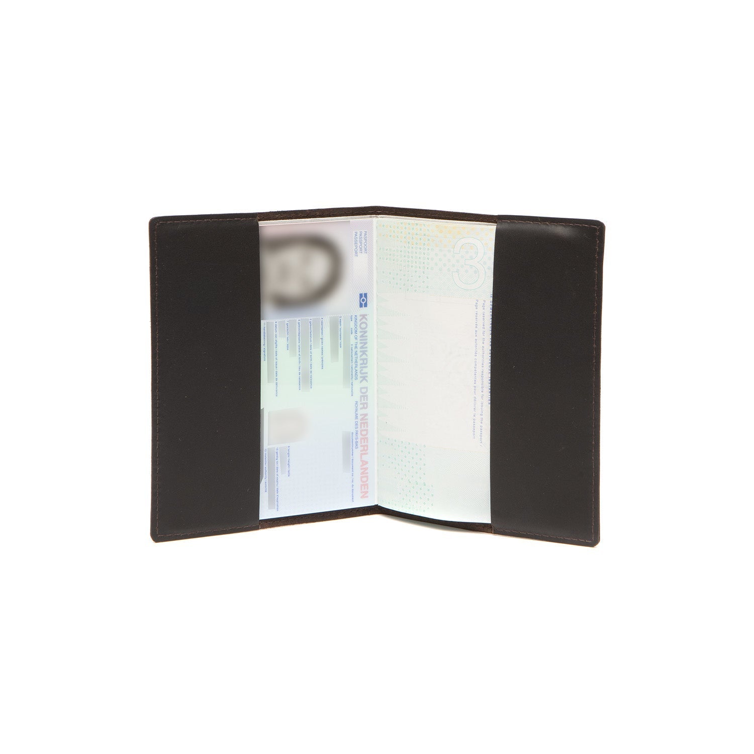 Brown Leather Passport Case, detail view 1