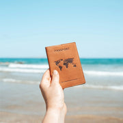 Cognac Leather Passport Case, product view 2