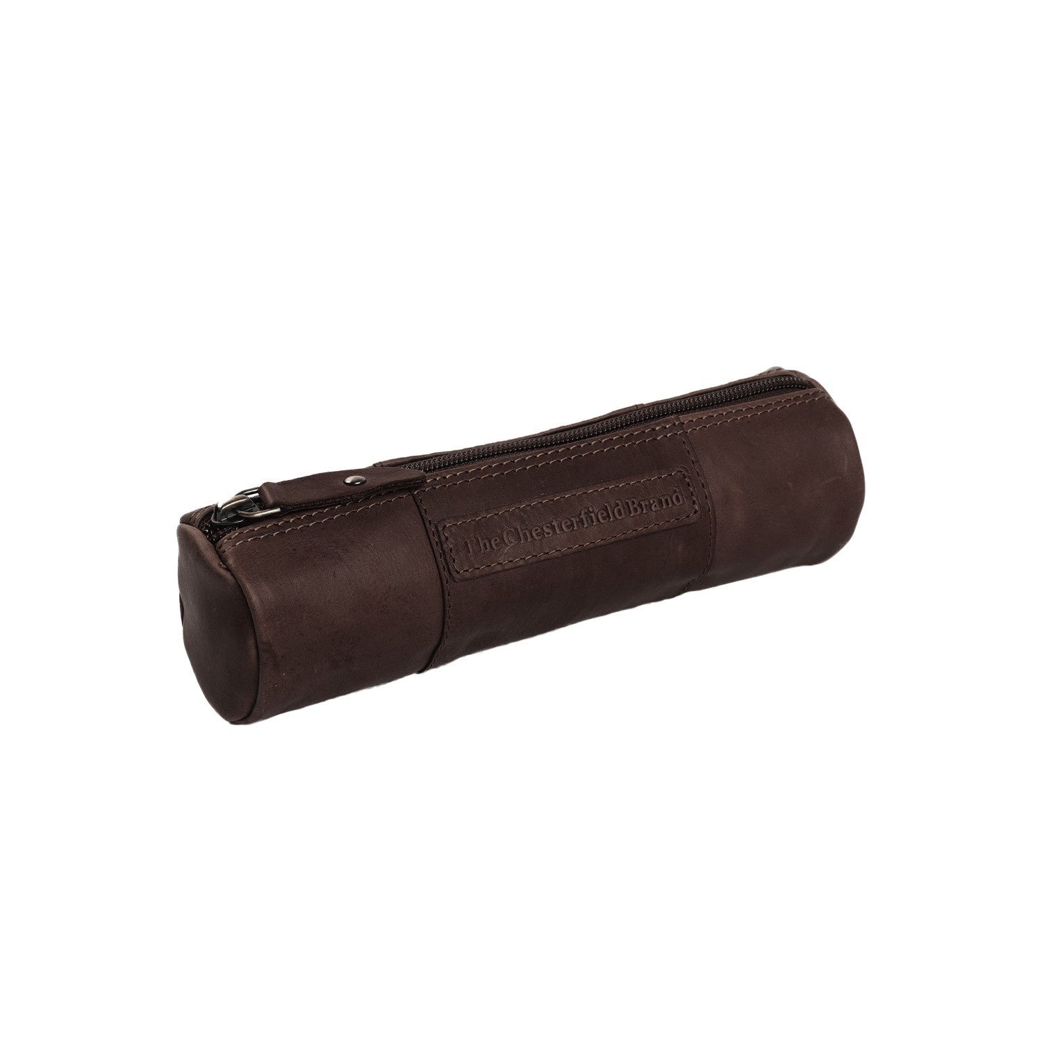 Brown Leather Pencil Case Lea, front view